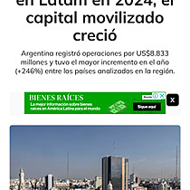 Aunque las fusiones y adquisiciones cayeron en Latam en 2024, el capital movilizado creci